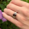 Natural Alexandrite Diamond Ring Platinum 18k 3-Stone 3ct Size 6 GIA, view 3