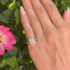 Platinum Asscher Diamond Engagement Ring 2.07 ct H IF GIA Flawless shown worn