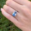 Antique Cut No Heat Ceylon Sapphire Diamond Ring 5.6ct Size 5.5 Lang shown worn