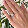 Tiffany & Co. Soleste Diamond Halo Ring Platinum Sz 6 Box 1.25ctw Cushion, view 3