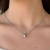 Bvlgari Diamond Serpenti Viper 18k White Gold Pendant Necklace 18", view 3
