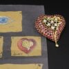 Henryk Kaston for Salvador Dalí Ruby and Diamond Honeycomb Heart Brooch, view 3