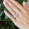 Vintage Natural Diamond 3.4cttw Engagement Ring Sz 7.25 Platinum 3 Stone, view 3