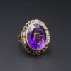 Antique Amethyst, Pearl and Enamel Ring, 18k Yellow Gold, view 4