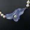 Steve Walters Carved Chalcedony and Pearl Necklace, 14k Gold, 18", view 2