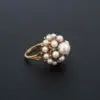 Vintage Mikimoto Pearl Cluster Dome Ring, 14k Yellow Gold, view 3