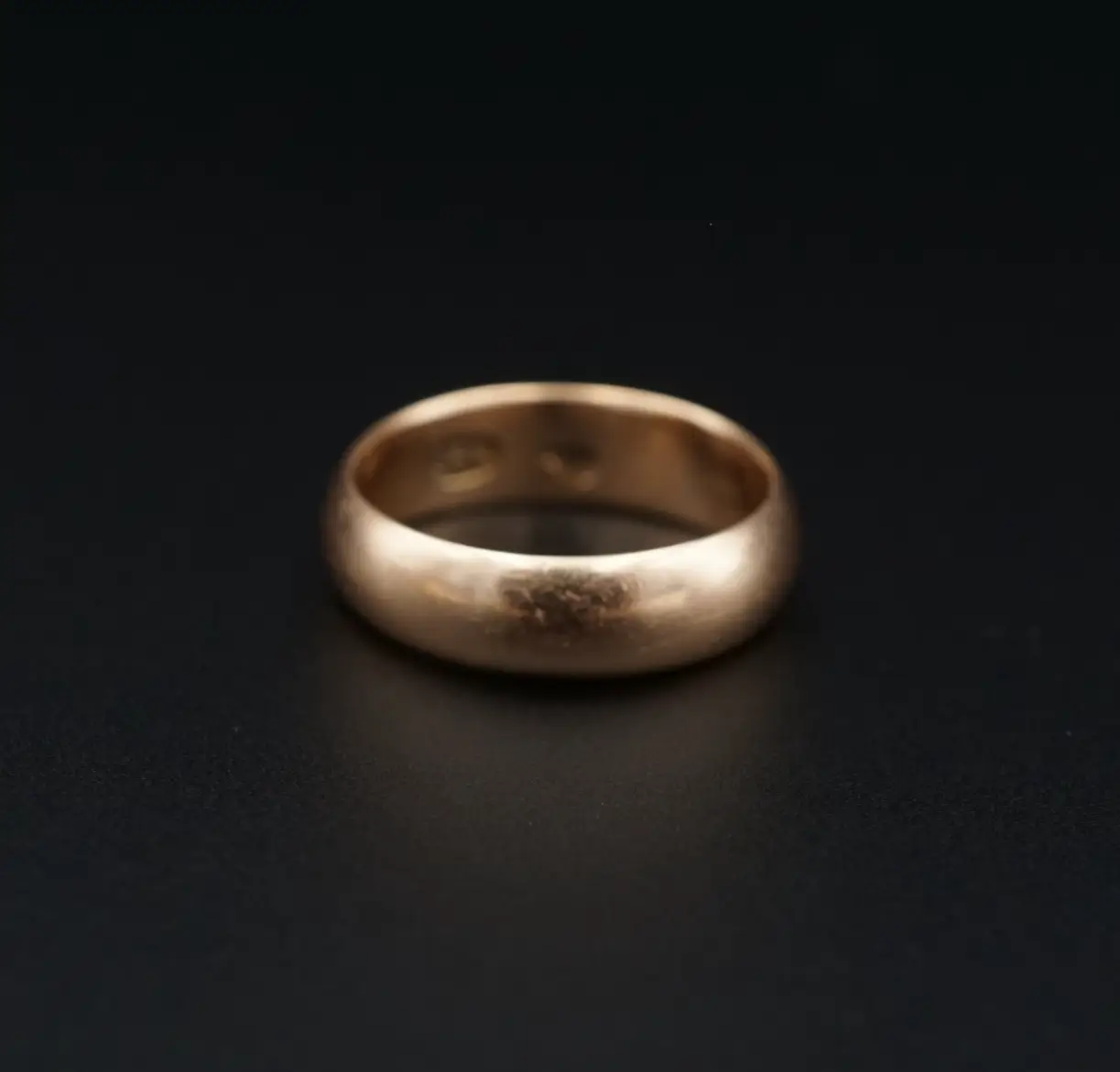 Victorian Rose Gold Wedding Band, 14k, 6mm, Dated 1898, view 2