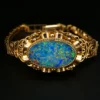 Antique Australian Natural Opal Bracelet, 9k Rose Gold, view 3