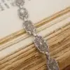 Art Deco Diamond Filigree Panel Bracelet, 14k White Gold, view 1