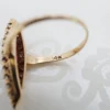 Antique Natural Emerald and Diamond Navette Halo Ring, 1 Ct, view 4