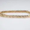 Estate 14k Diamond Tennis Bracelet Slant Link 2ctw Yellow Gold 6.75 inch - view 3