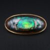 Antique Yowah Nut Opal Brooch, 30 Ct, 14k Yellow Gold, view 3