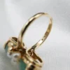 Vintage Ming's Jade and Pearl Bypass Ring, 14k Yellow Gold, view 5