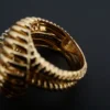 Vintage Openwork Leaf Diamond Statement Ring, 14k Yellow Gold, view 6