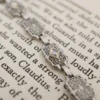 Art Deco Diamond Filigree Panel Bracelet, 14k White Gold, view 2