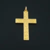 Antique Foliate Cross Pendant, 15 Ct Yellow Gold, 1.8", view 2