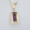Vintage Amethyst Drop Pendant Necklace, 14k Yellow Gold, 16", view 5