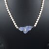 Steve Walters Carved Chalcedony and Pearl Necklace, 14k Gold, 18", view 3