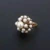 Vintage Mikimoto Pearl Cluster Dome Ring, 14k Yellow Gold, view 2