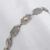 Art Deco Diamond Filigree Panel Bracelet, 14k White Gold, view 3