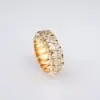 18k Oval Cut Natural Diamond Eternity Band Rose Gold Size 7 7mm 4cttw - view 2