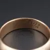 Victorian Rose Gold Wedding Band, 14k, 6mm, Dated 1898, view 4