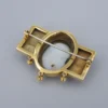 Antique Black Opal Doublet and Enamel Brooch, 14k Yellow Gold, view 4