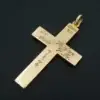 Antique Foliate Cross Pendant, 15 Ct Yellow Gold, 1.8", view 3