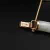Vintage Ming's Jade Articulated Link Bracelet, 14k Yellow Gold, view 5