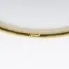 18k Diamond Station Bangle Bracelet Yellow Gold 7.5" Textured Vintage, view 6