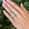 Antique Edwardian Old Mine Diamond Ring 4 ctw Platinum White Gold Size 6, view 2