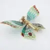 Estate Plique-a-Jour Enamel Butterfly Brooch, 18k Yellow Gold, view 4