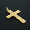 Antique Foliate Cross Pendant, 15 Ct Yellow Gold, 1.8", view 1