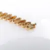 Estate 14k Diamond Tennis Bracelet Slant Link 2ctw Yellow Gold 6.75 inch - view 7