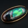 Antique Yowah Nut Opal Brooch, 30 Ct, 14k Yellow Gold, view 2