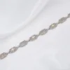 Art Deco Diamond Filigree Panel Bracelet, 14k White Gold, view 6