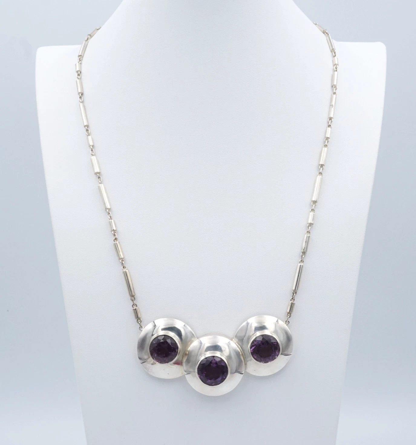 Burle Marx Fine Silver Amethyst Pendant Necklace, 27", view 3