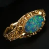 Antique Australian Natural Opal Bracelet, 9k Rose Gold, view 1