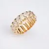 18k Oval Cut Natural Diamond Eternity Band Rose Gold Size 7 7mm 4cttw - view 4