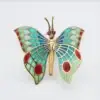 Estate Plique-a-Jour Enamel Butterfly Brooch, 18k Yellow Gold, view 1