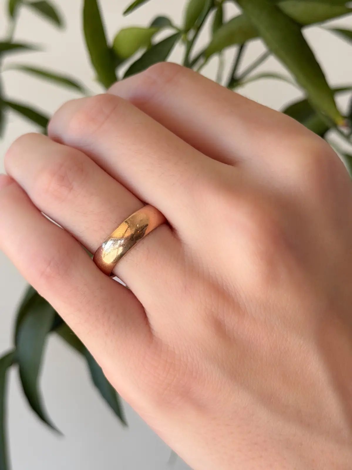 Victorian Rose Gold Wedding Band, 14k, 6mm, Dated 1898, view 1