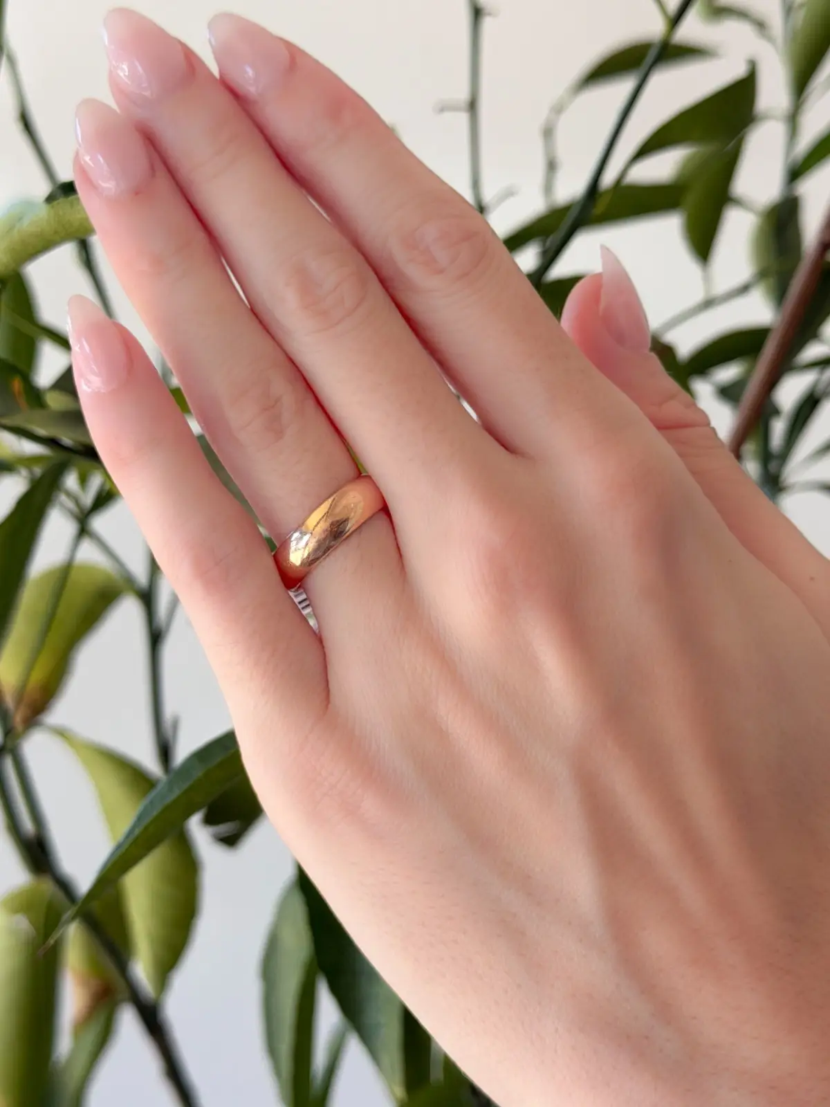 Victorian Rose Gold Wedding Band, 14k, 6mm, Dated 1898, view 6