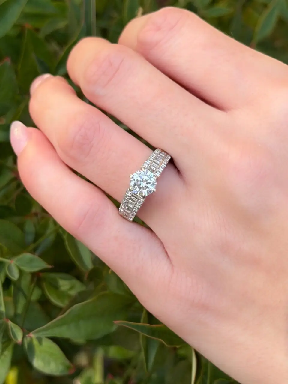 14k Diamond Engagement Ring White Gold 2 ctw Size 6.75, view 1