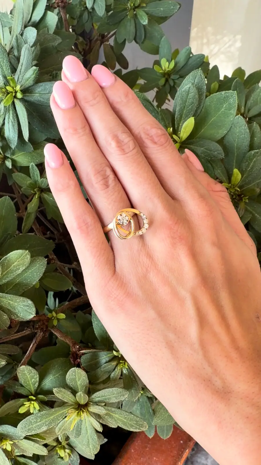 Norman Teufel Diamond Spinner Band, 0.52 Ctw, 14k Gold, 1975, view 2