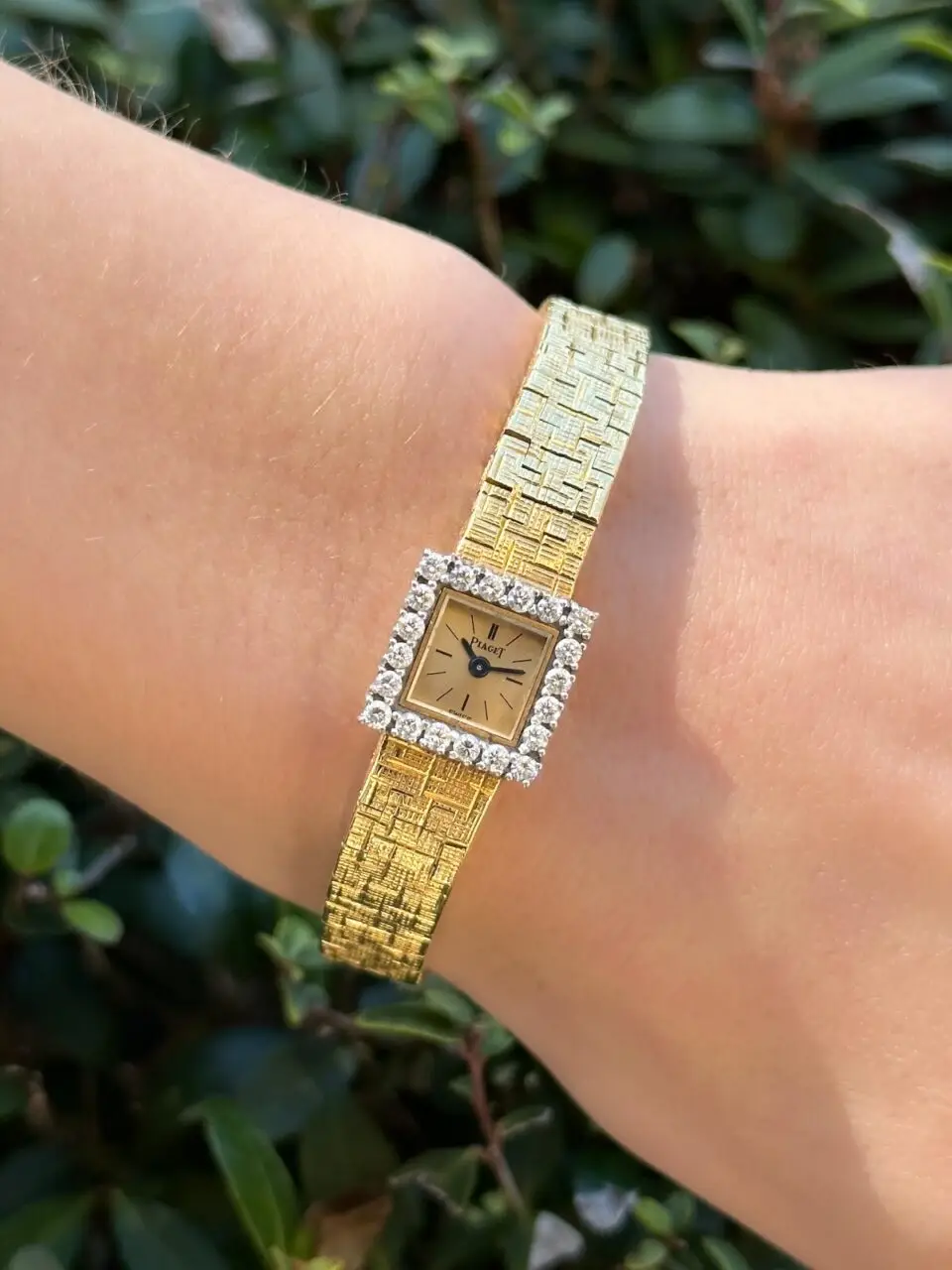 Ladies Piaget for Van Cleef & Arpels Diamond Bezel Watch, 18k Yellow Gold and Platinum